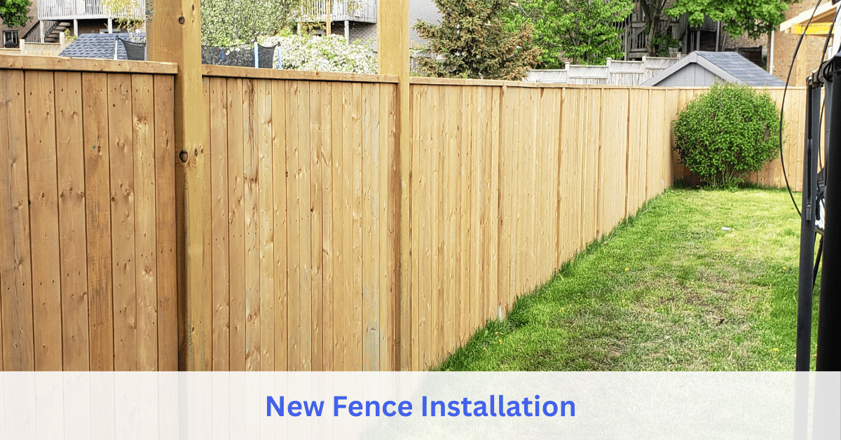 New Fence Installation service